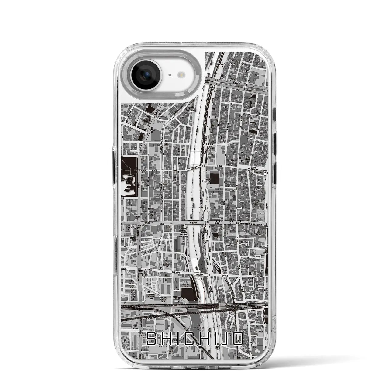 【七条(京都府)】地図柄iPhoneケース(MagSafeタイプ)