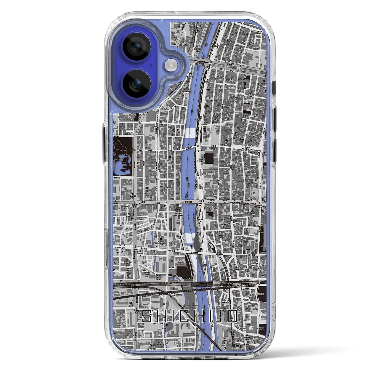 【七条(京都府)】地図柄iPhoneケース(MagSafeタイプ)