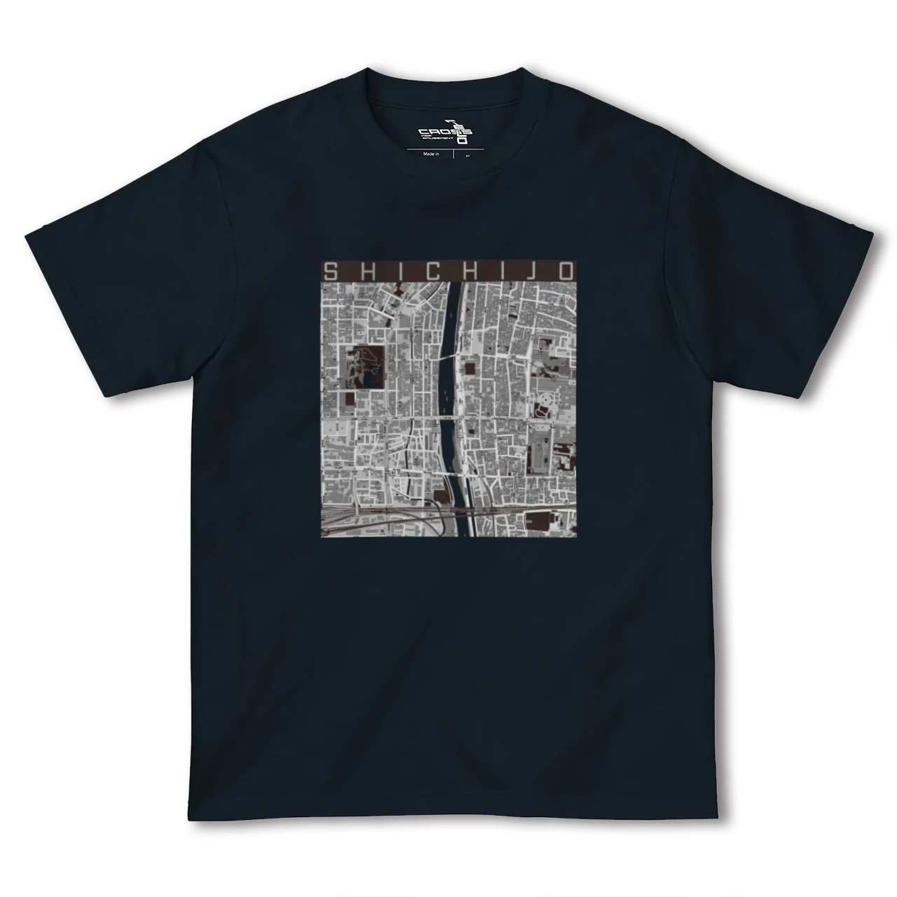 【七条(京都府)】地図柄ヘビーウェイトTシャツ