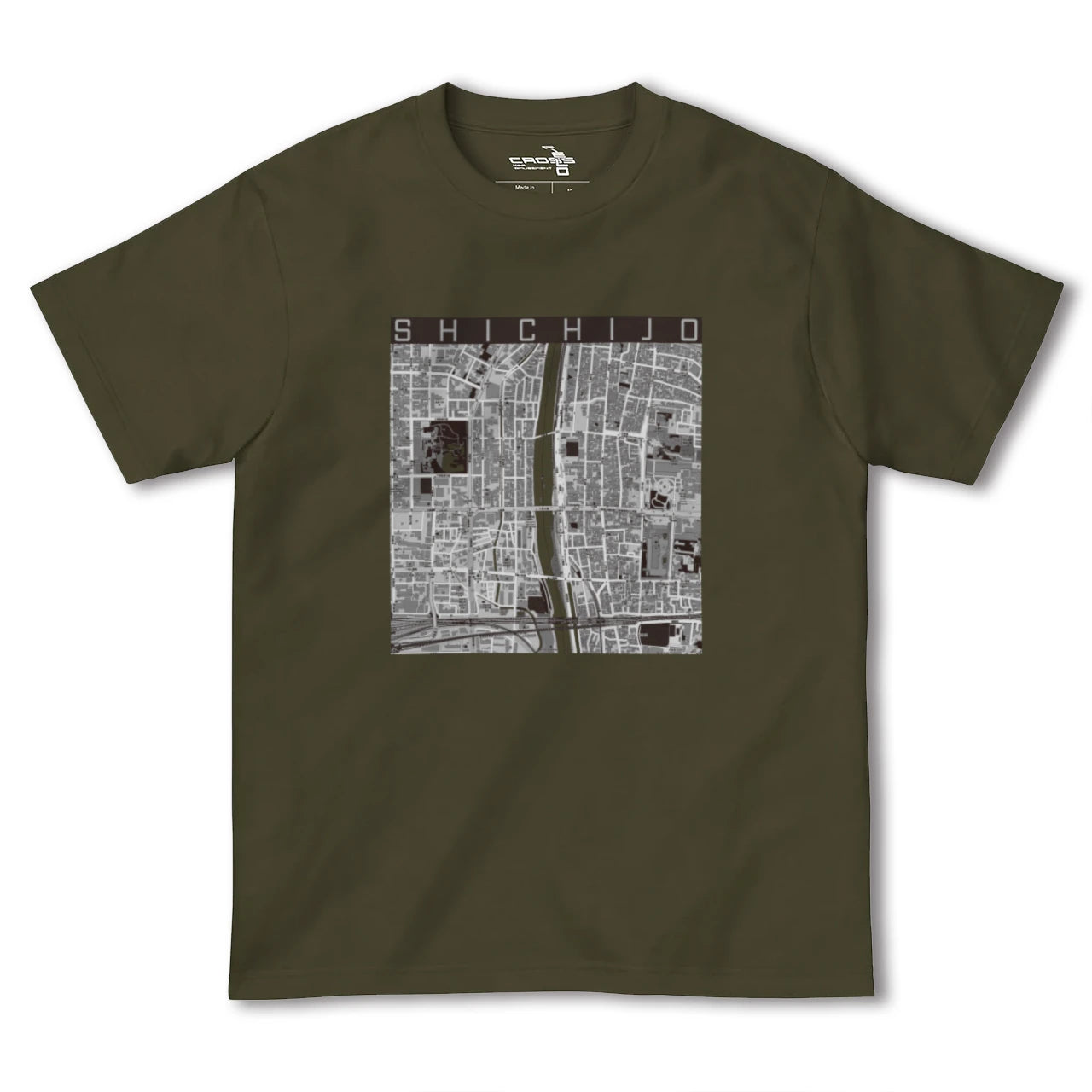 【七条(京都府)】地図柄ヘビーウェイトTシャツ