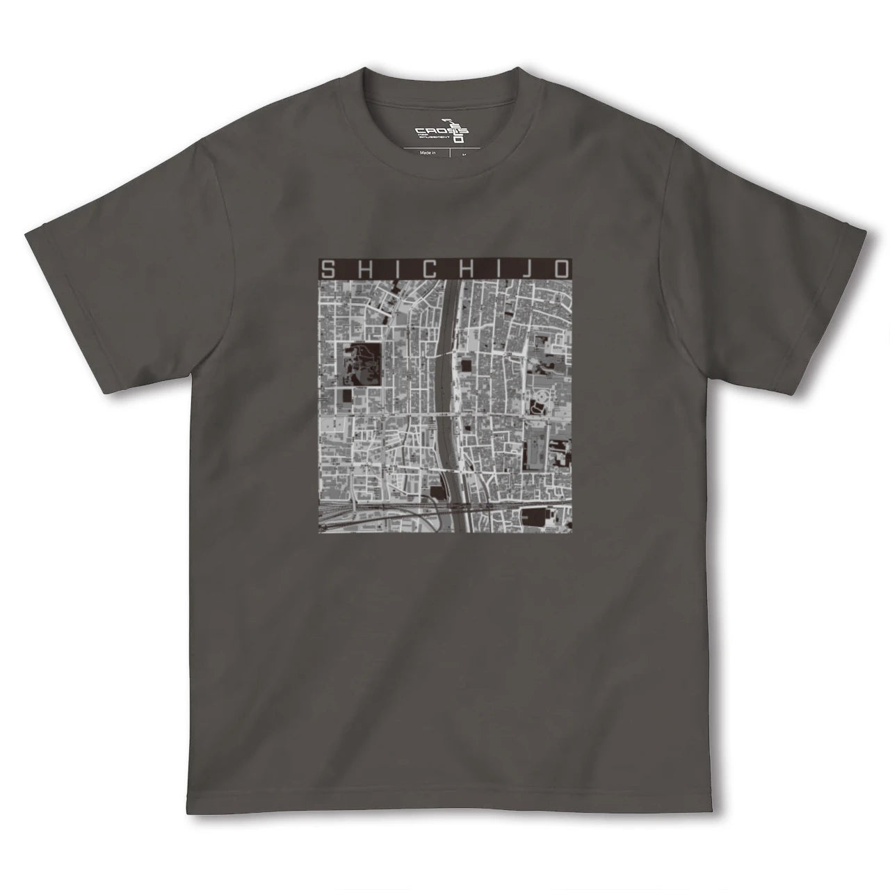 【七条(京都府)】地図柄ヘビーウェイトTシャツ
