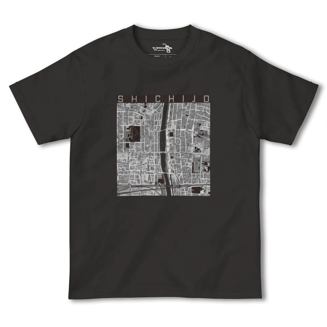 【七条(京都府)】地図柄ヘビーウェイトTシャツ