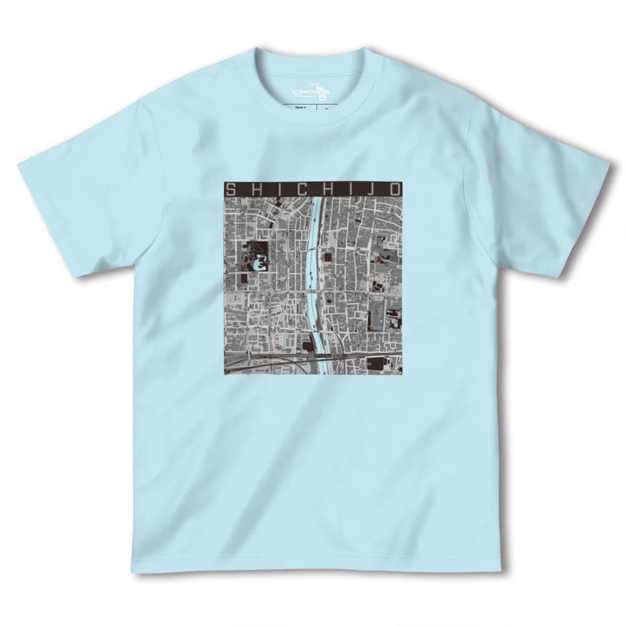 【七条(京都府)】地図柄ヘビーウェイトTシャツ