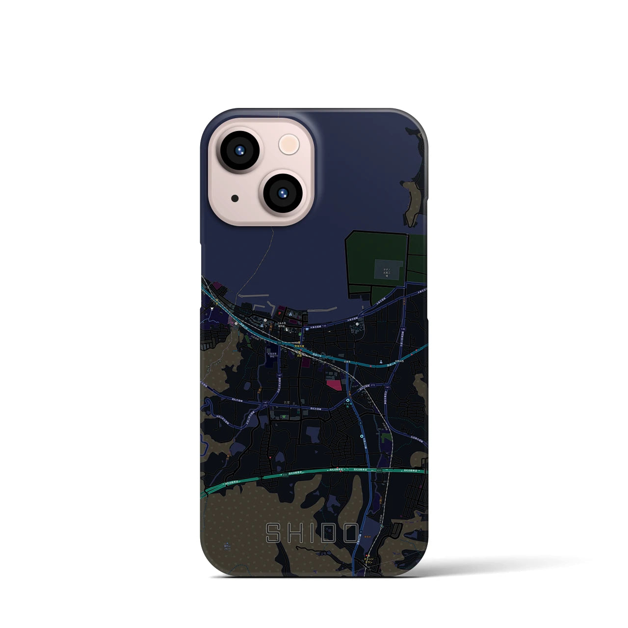 【志度(香川県)】地図柄iPhoneケース(バックカバータイプ)