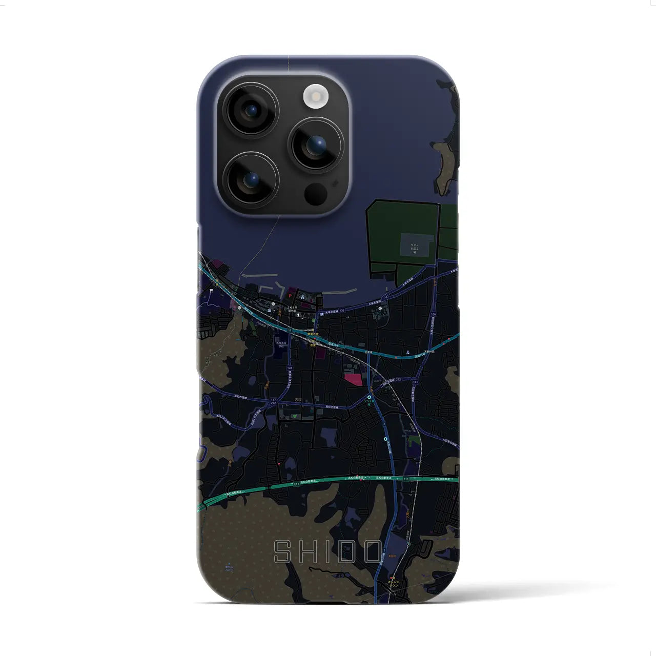 【志度(香川県)】地図柄iPhoneケース(バックカバータイプ)