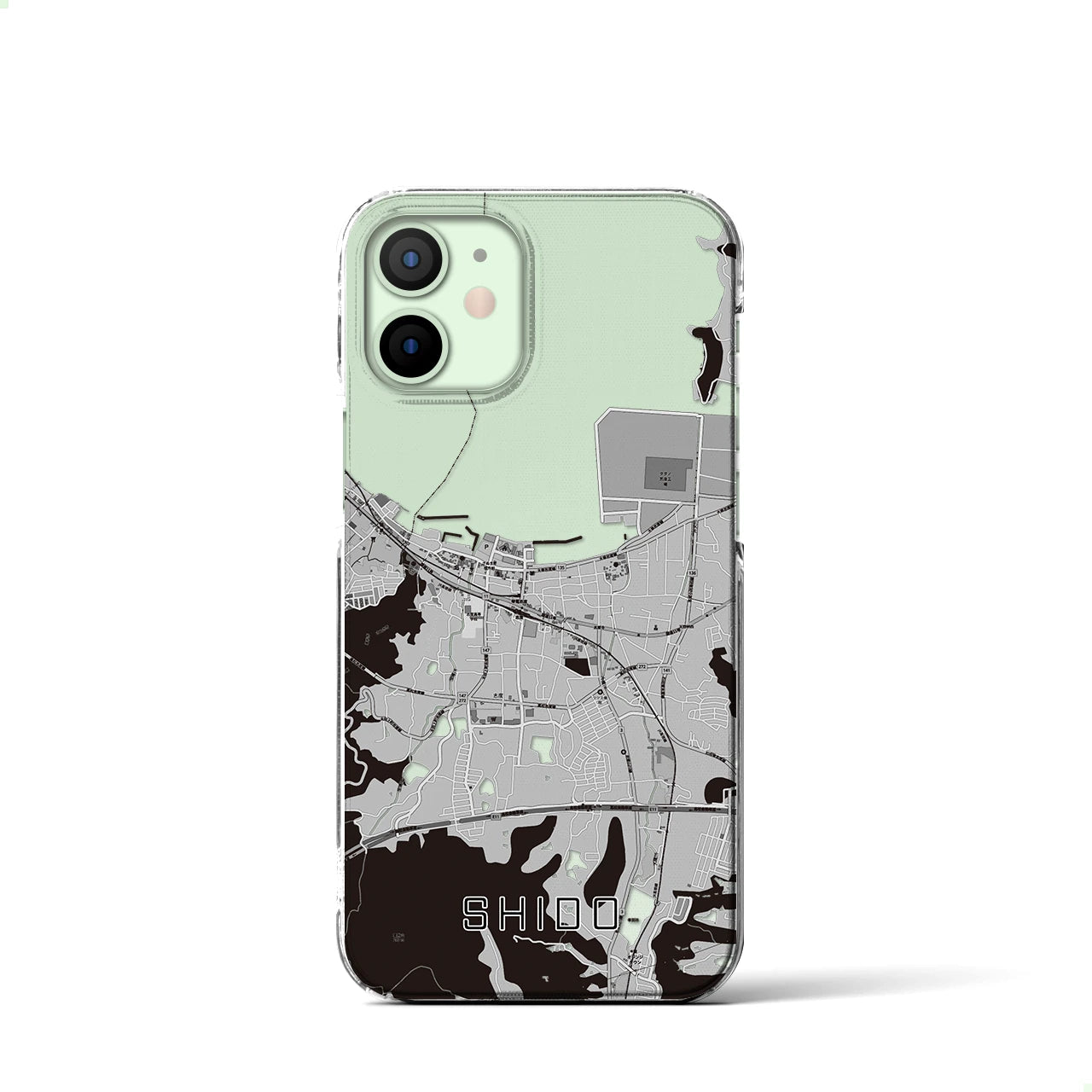 【志度(香川県)】地図柄iPhoneケース(クリアタイプ)