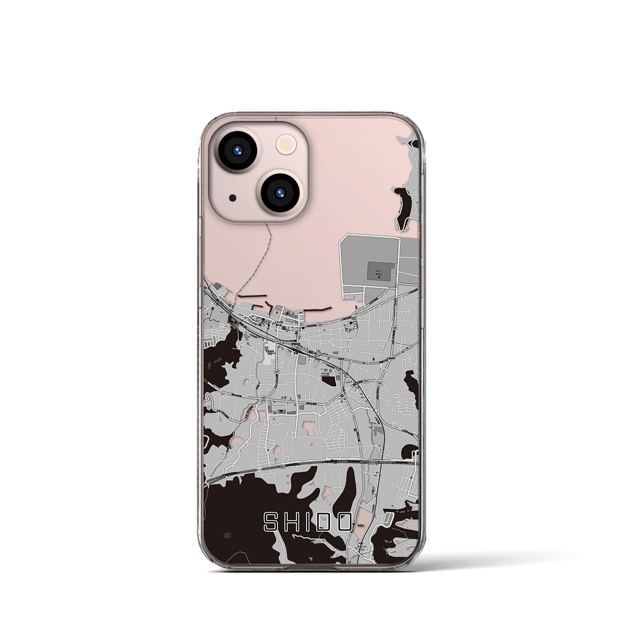 【志度(香川県)】地図柄iPhoneケース(クリアタイプ)