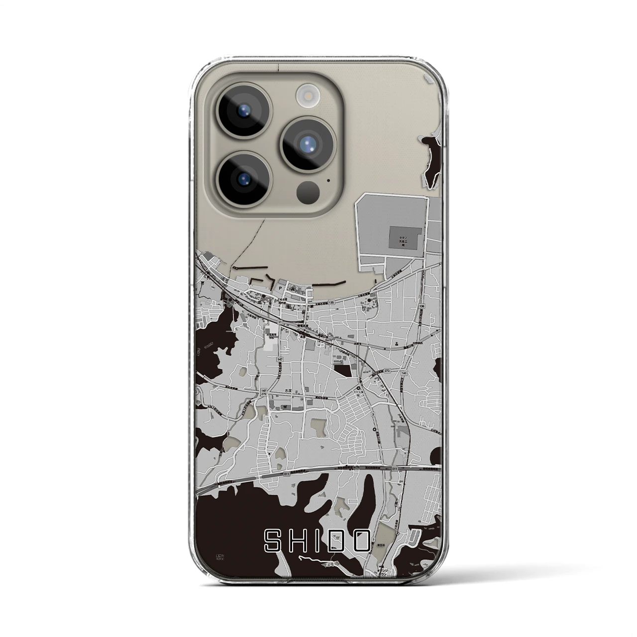 【志度(香川県)】地図柄iPhoneケース(クリアタイプ)