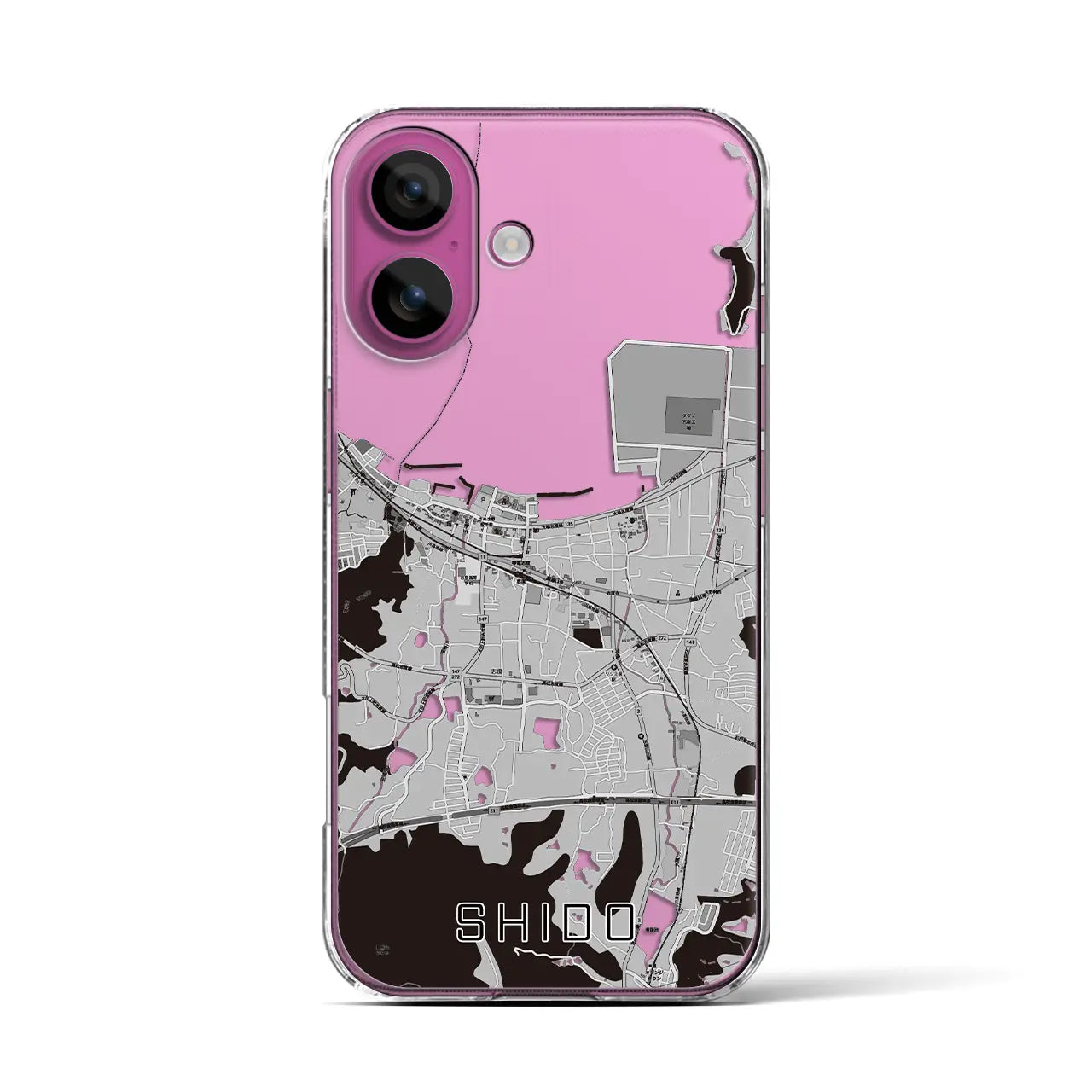 【志度(香川県)】地図柄iPhoneケース(クリアタイプ)