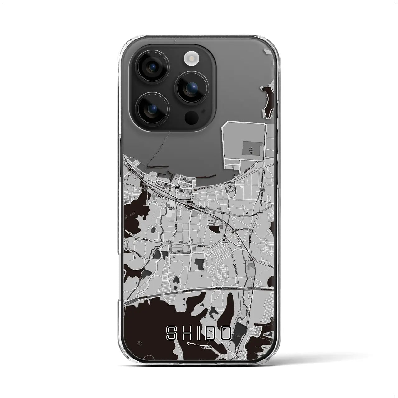 【志度(香川県)】地図柄iPhoneケース(クリアタイプ)