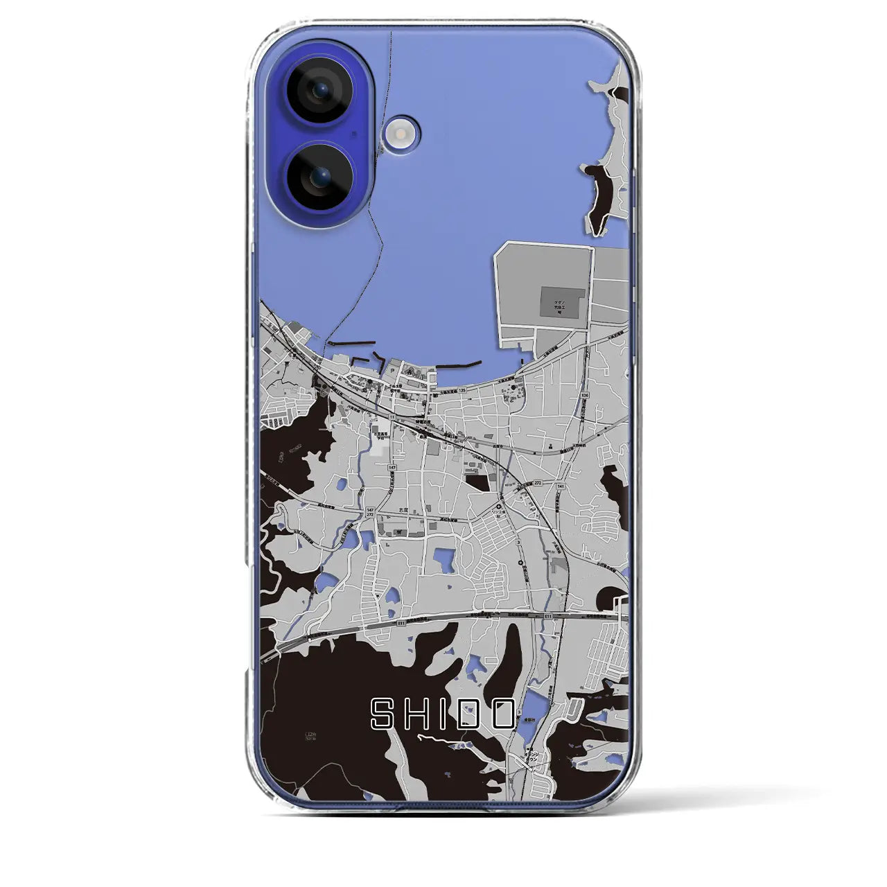 【志度(香川県)】地図柄iPhoneケース(クリアタイプ)