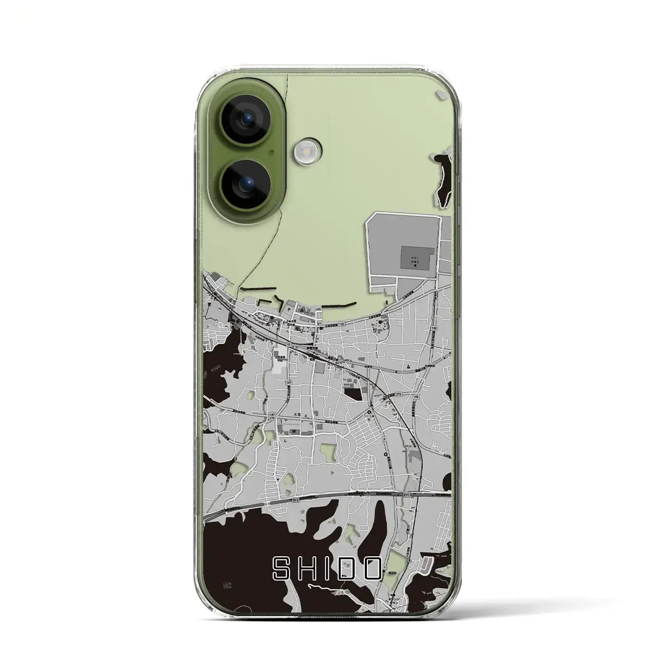 【志度(香川県)】地図柄iPhoneケース(クリアタイプ)