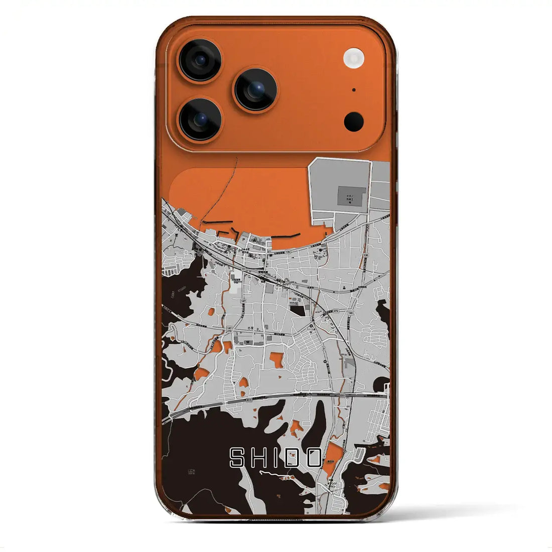 【志度(香川県)】地図柄iPhoneケース(クリアタイプ)