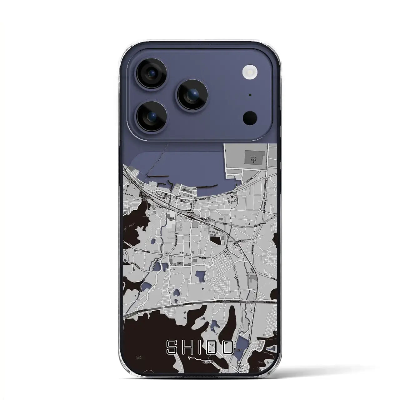 【志度(香川県)】地図柄iPhoneケース(クリアタイプ)