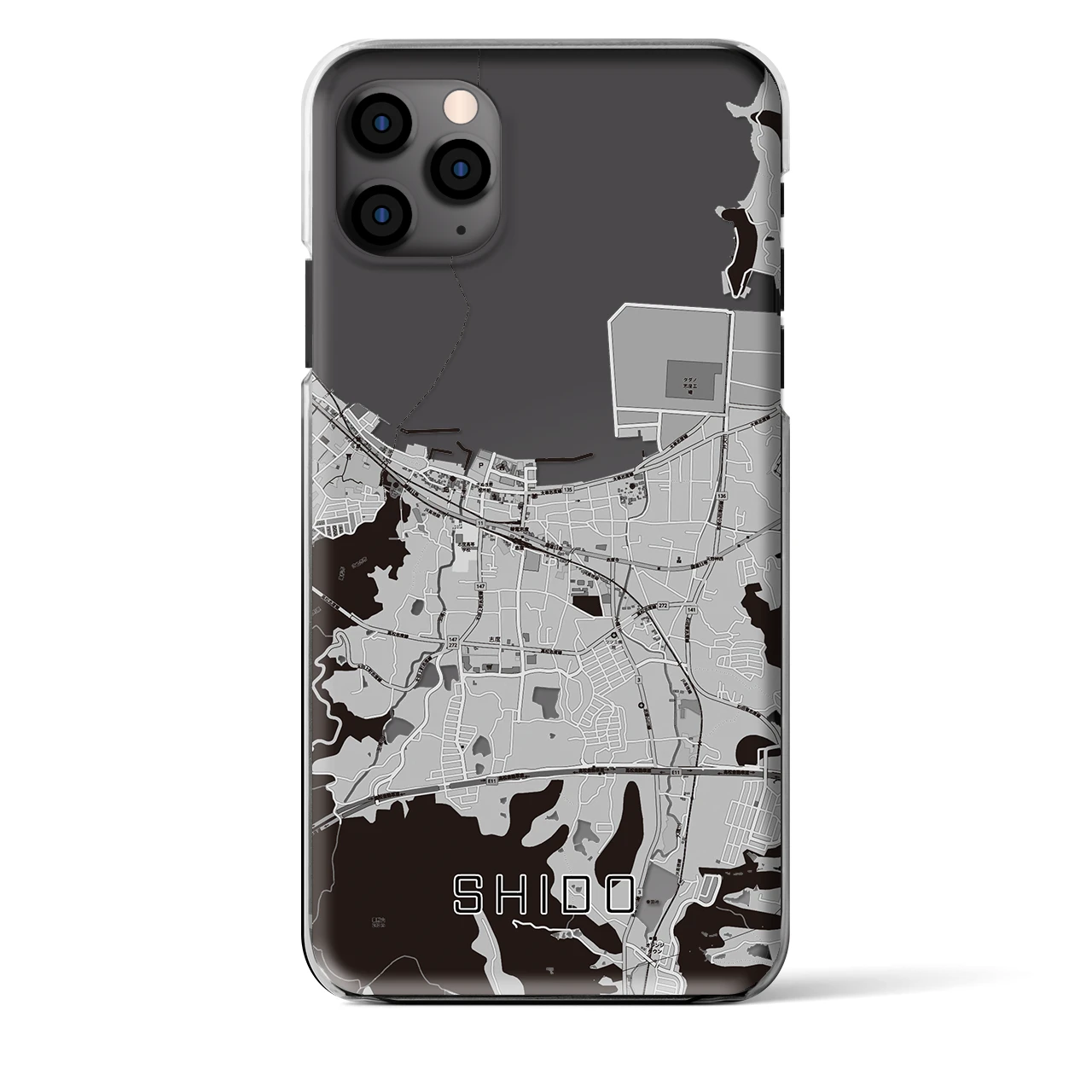 【志度(香川県)】地図柄iPhoneケース(クリアタイプ)