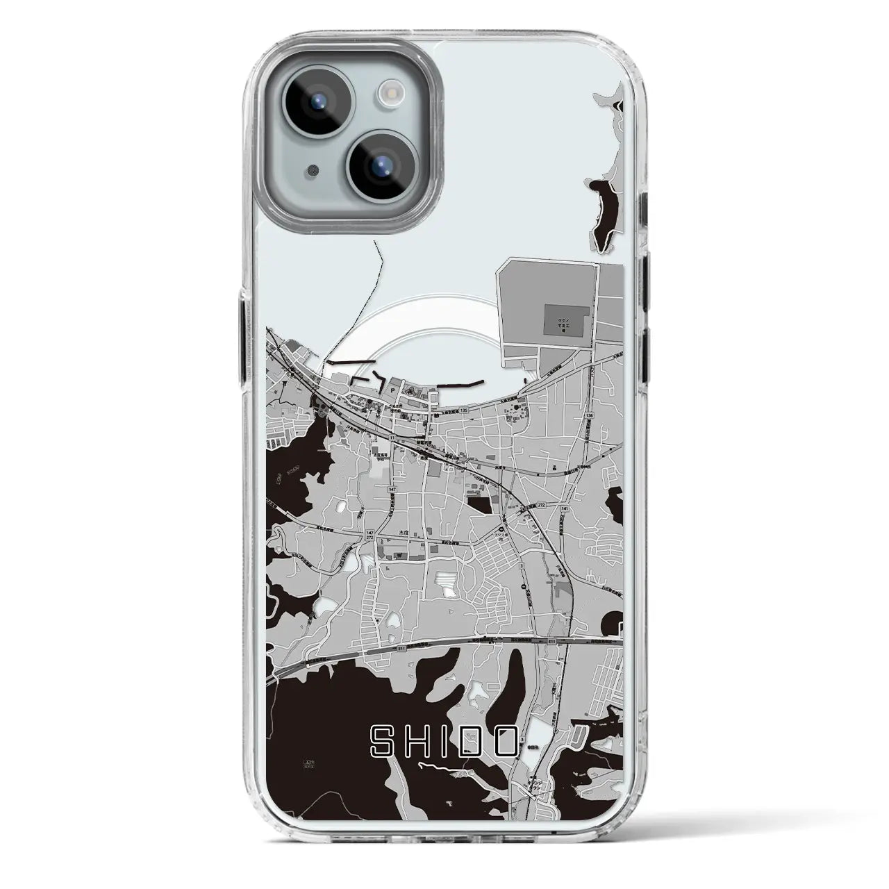 【志度(香川県)】地図柄iPhoneケース(MagSafeタイプ)