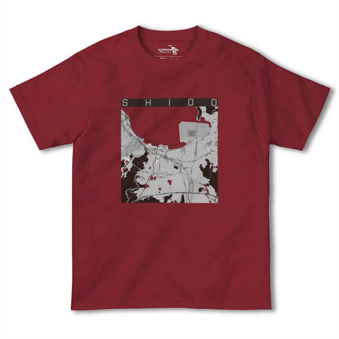 【志度(香川県)】地図柄ヘビーウェイトTシャツ