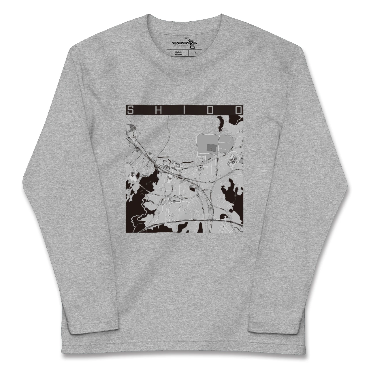【志度(香川県)】地図柄ロングスリーブTシャツ