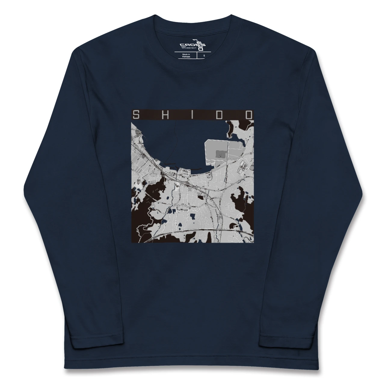 【志度(香川県)】地図柄ロングスリーブTシャツ