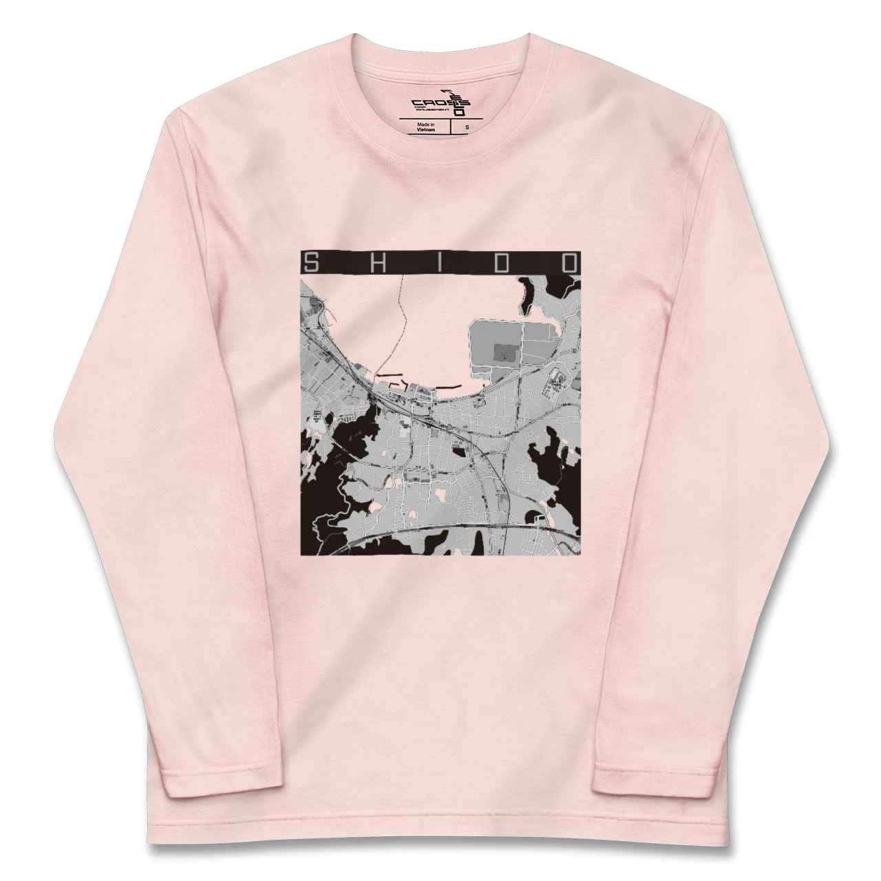 【志度(香川県)】地図柄ロングスリーブTシャツ