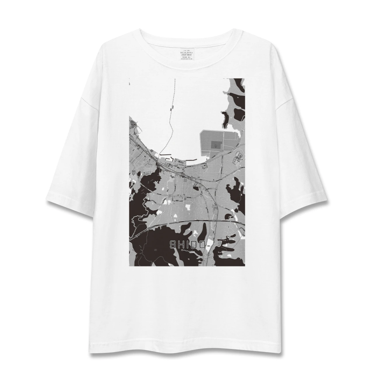 【志度(香川県)】地図柄ビッグシルエットTシャツ