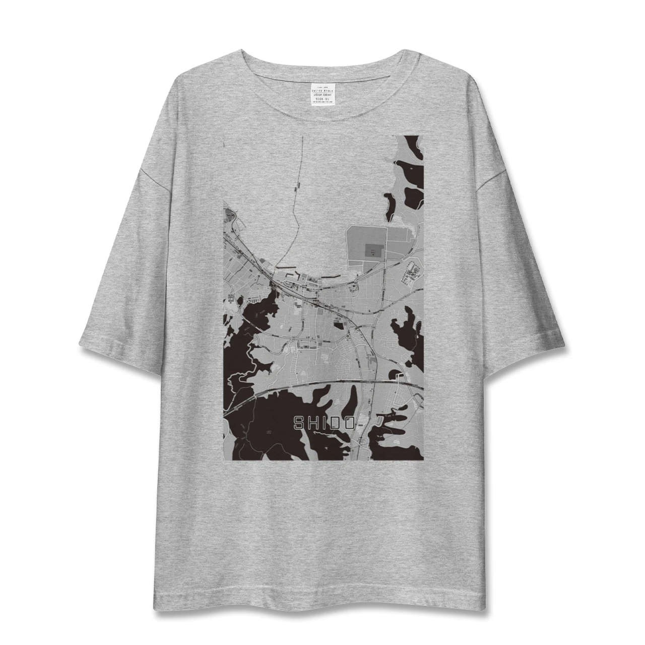 【志度(香川県)】地図柄ビッグシルエットTシャツ
