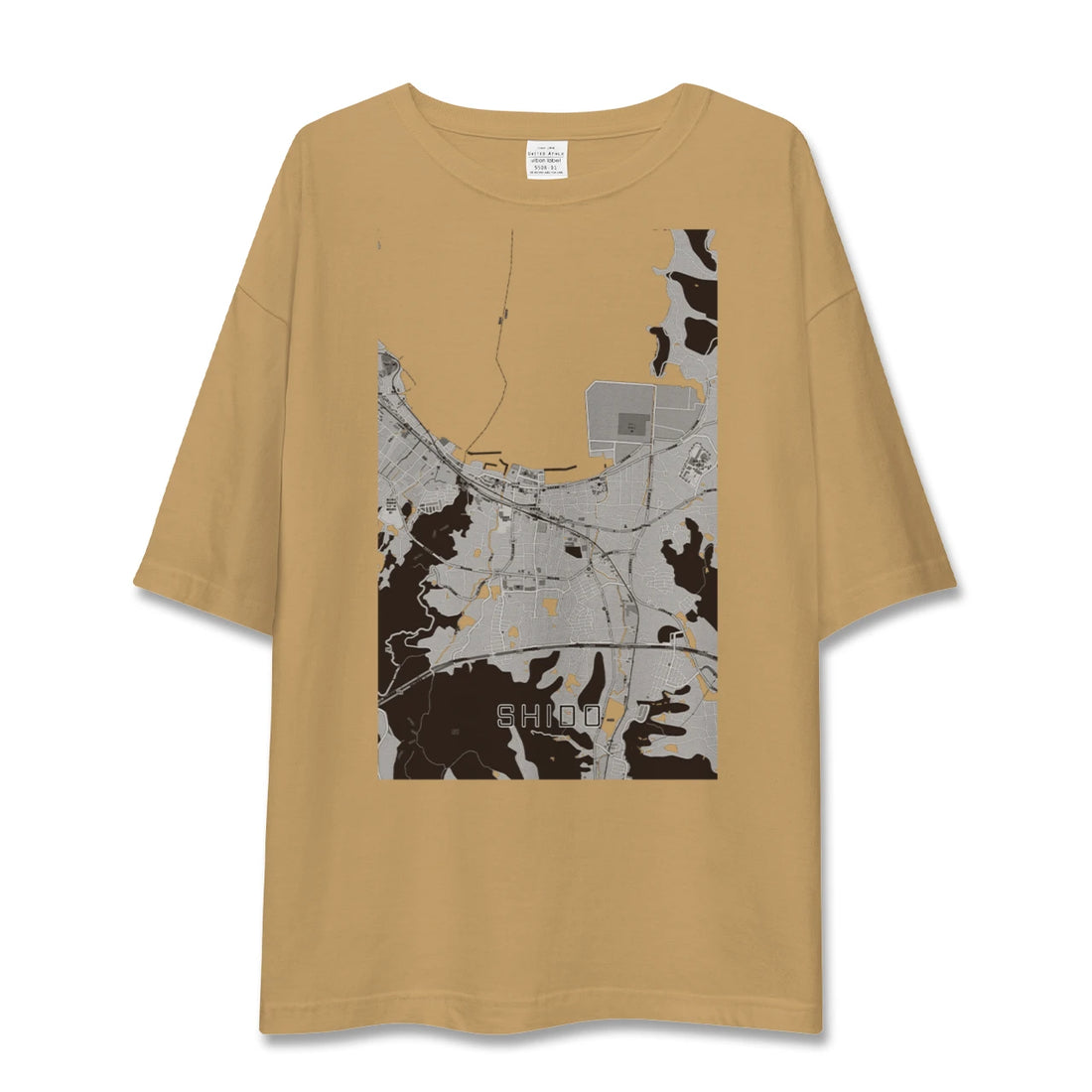 【志度(香川県)】地図柄ビッグシルエットTシャツ