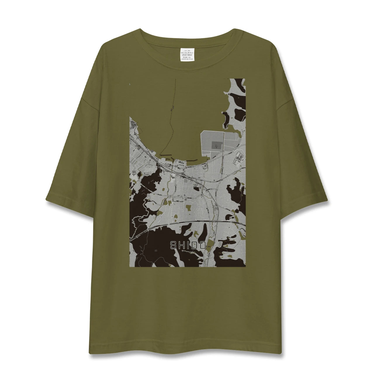 【志度(香川県)】地図柄ビッグシルエットTシャツ