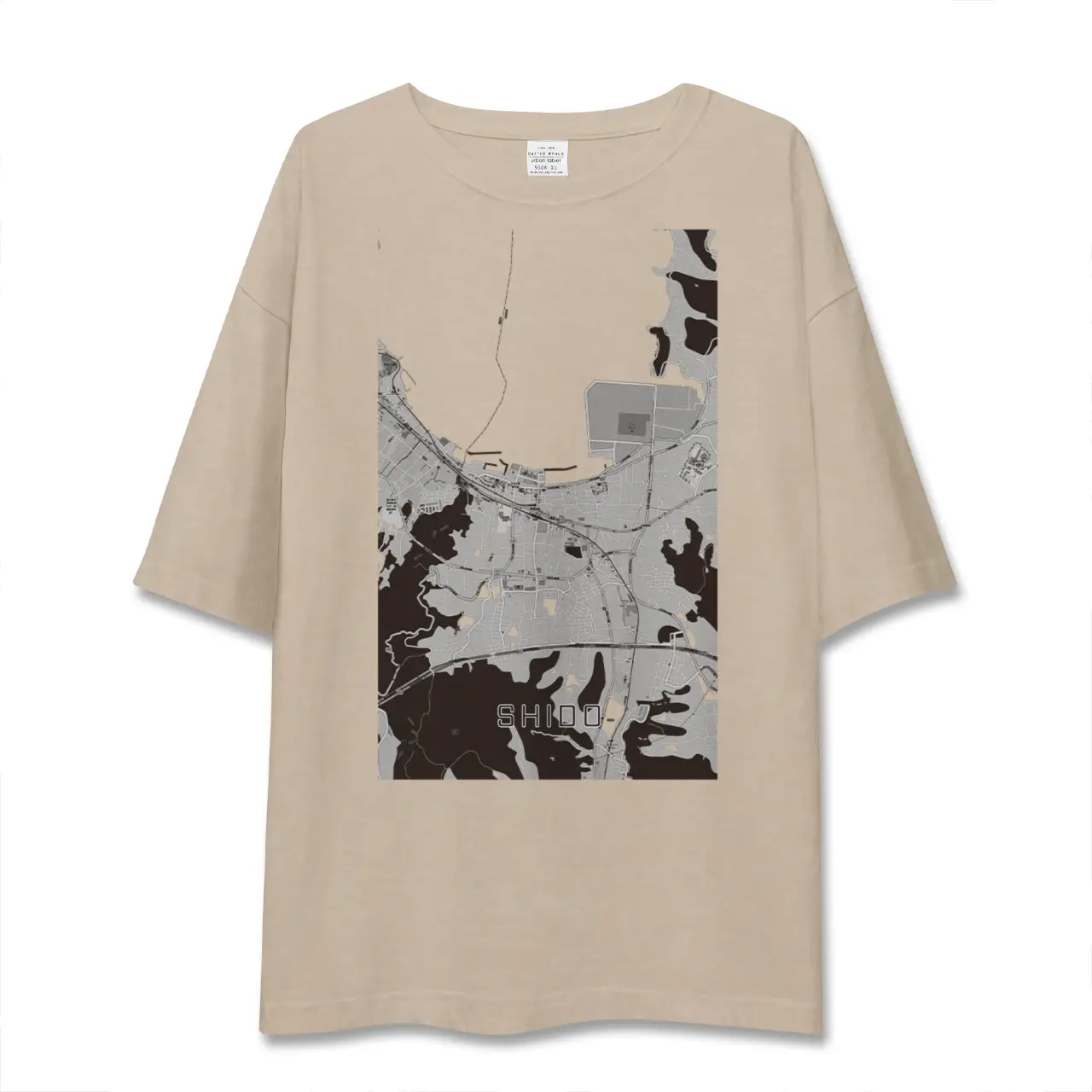 【志度(香川県)】地図柄ビッグシルエットTシャツ