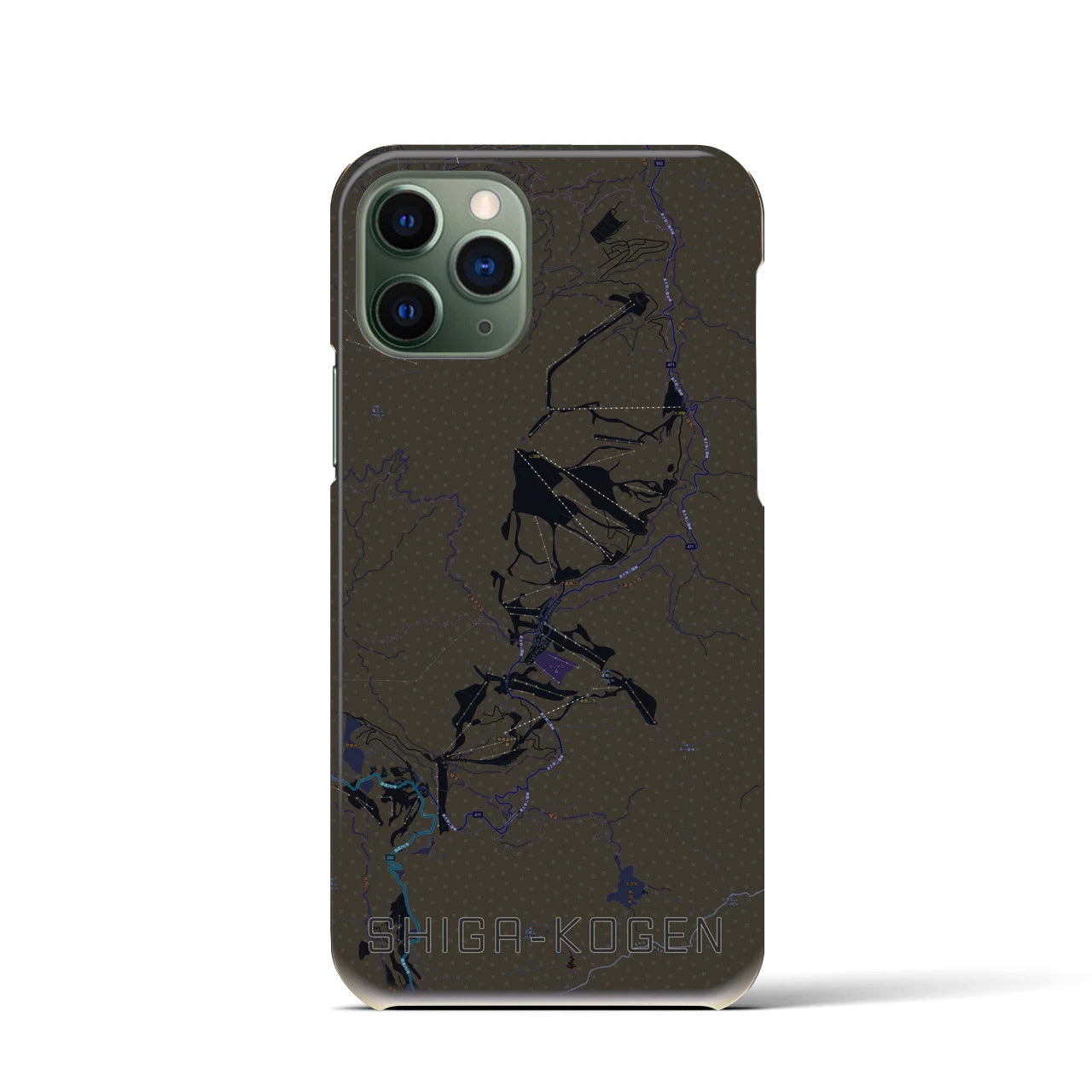 【志賀高原(長野県)】地図柄iPhoneケース(バックカバータイプ)