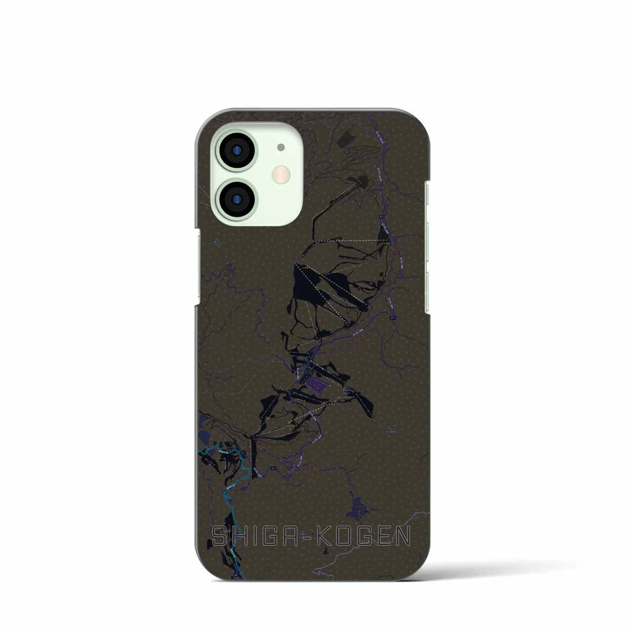 【志賀高原(長野県)】地図柄iPhoneケース(バックカバータイプ)