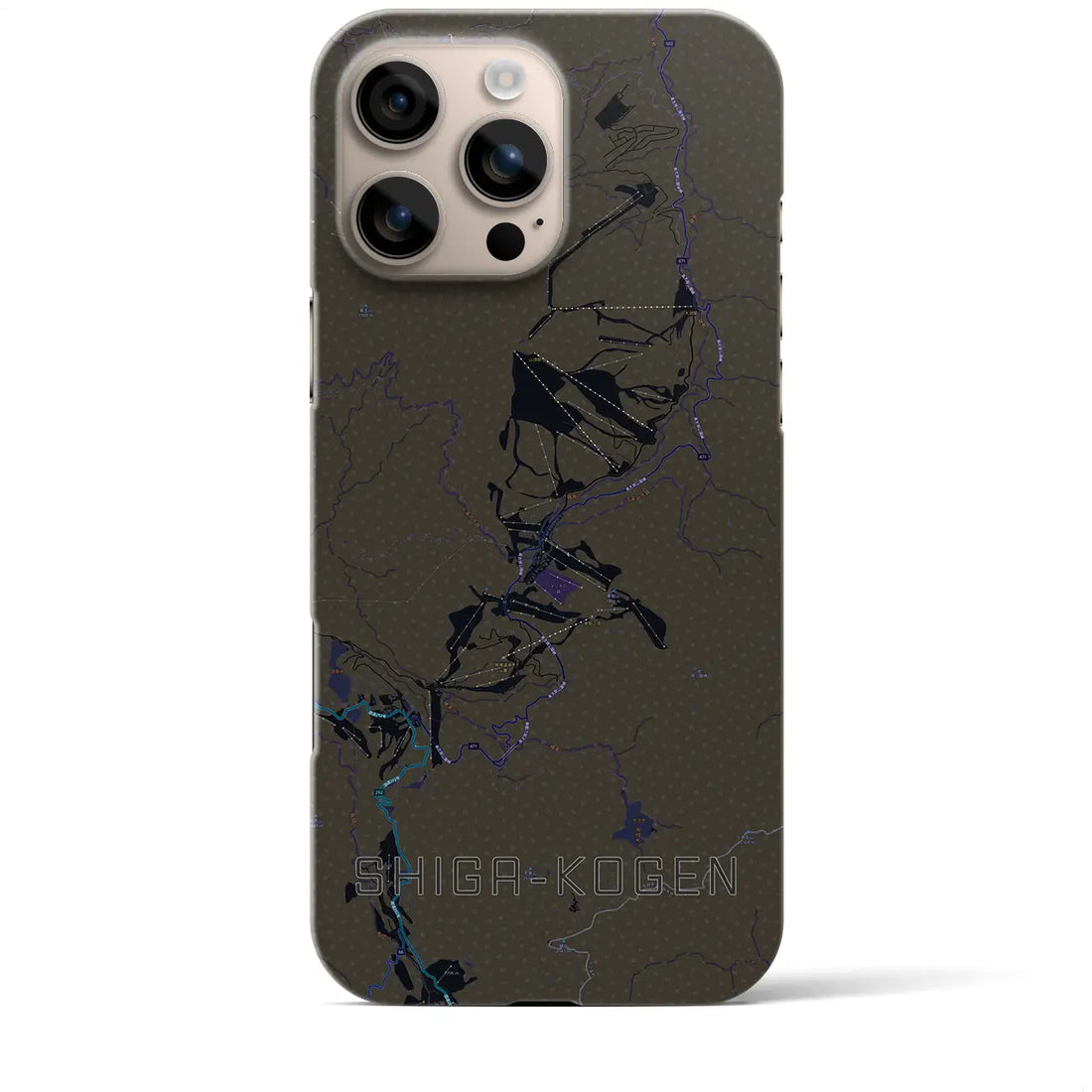 【志賀高原(長野県)】地図柄iPhoneケース(バックカバータイプ)