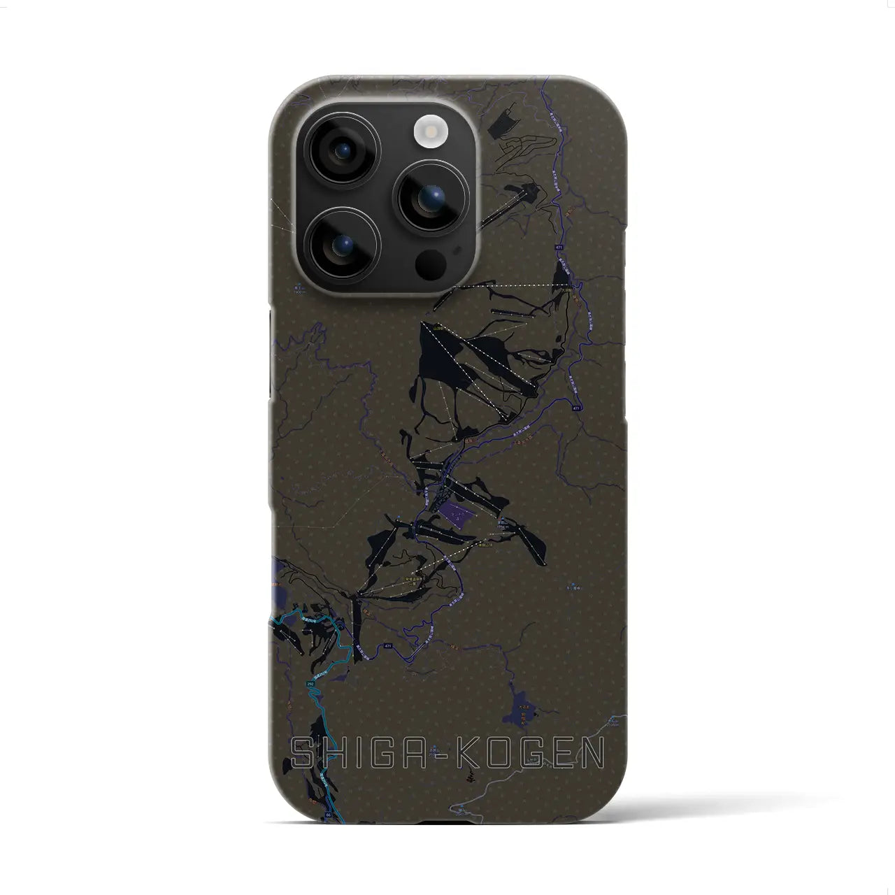 【志賀高原(長野県)】地図柄iPhoneケース(バックカバータイプ)