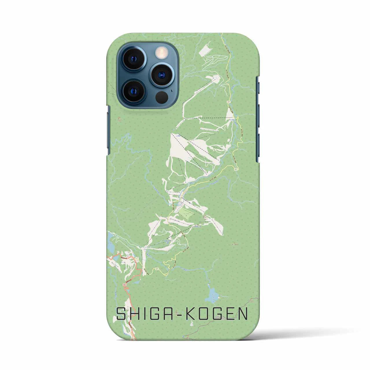 【志賀高原(長野県)】地図柄iPhoneケース(バックカバータイプ)