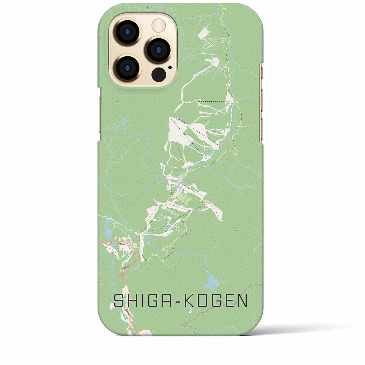【志賀高原(長野県)】地図柄iPhoneケース(バックカバータイプ)