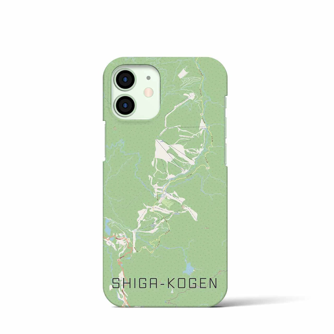【志賀高原(長野県)】地図柄iPhoneケース(バックカバータイプ)