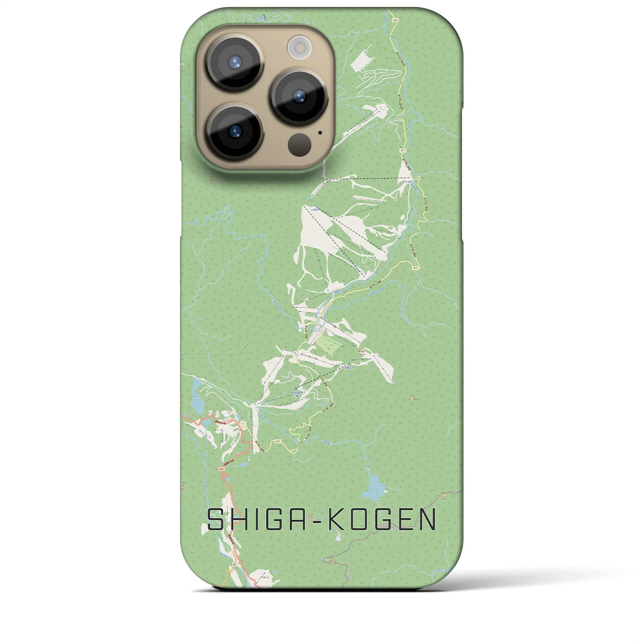 【志賀高原(長野県)】地図柄iPhoneケース(バックカバータイプ)