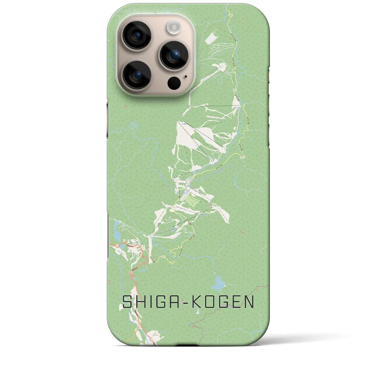 【志賀高原(長野県)】地図柄iPhoneケース(バックカバータイプ)