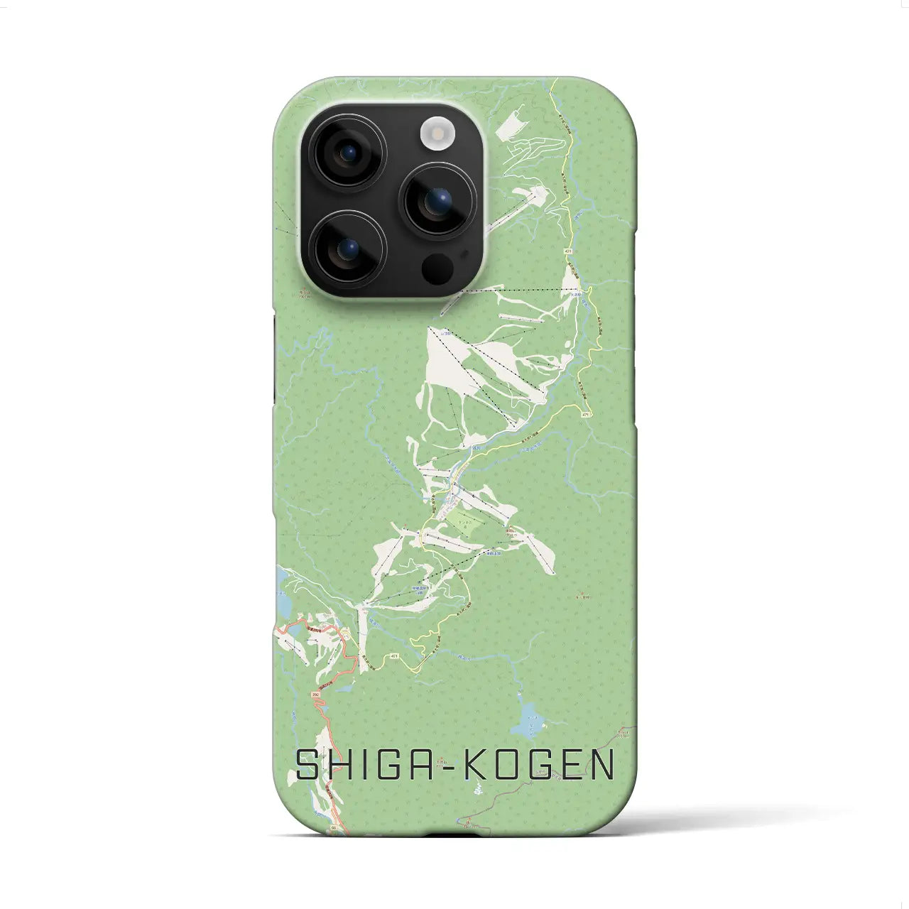 【志賀高原(長野県)】地図柄iPhoneケース(バックカバータイプ)