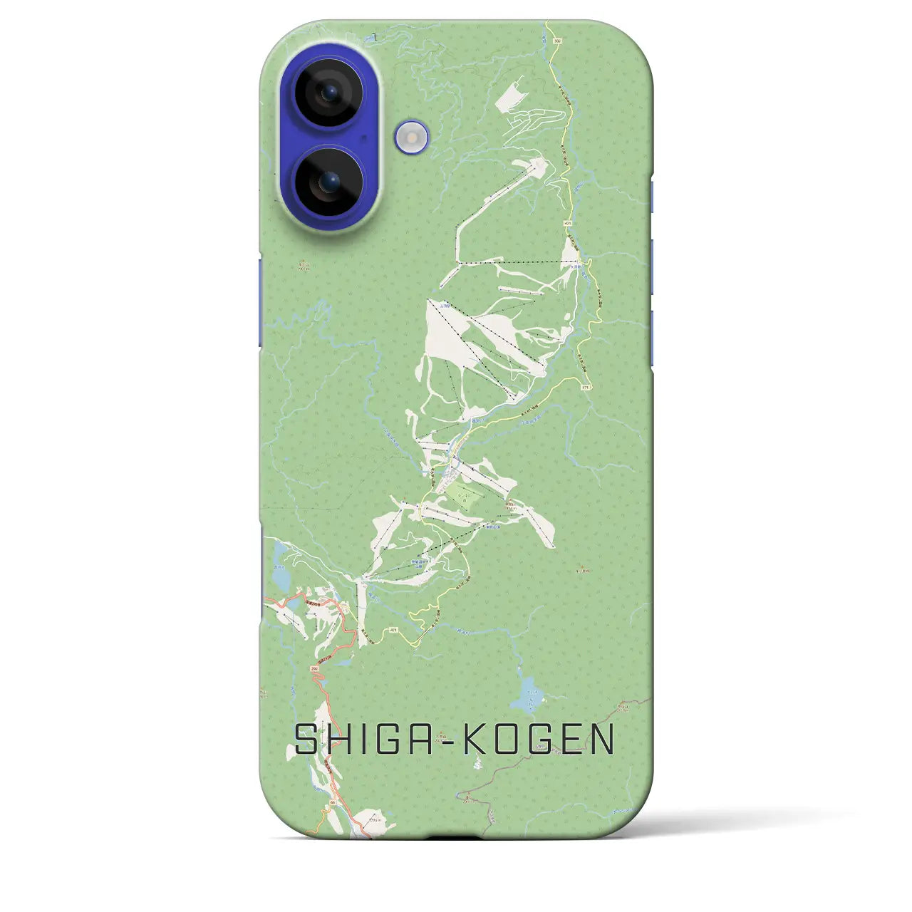 【志賀高原(長野県)】地図柄iPhoneケース(バックカバータイプ)ナチュラル・iPhone 16 Pro Max 用