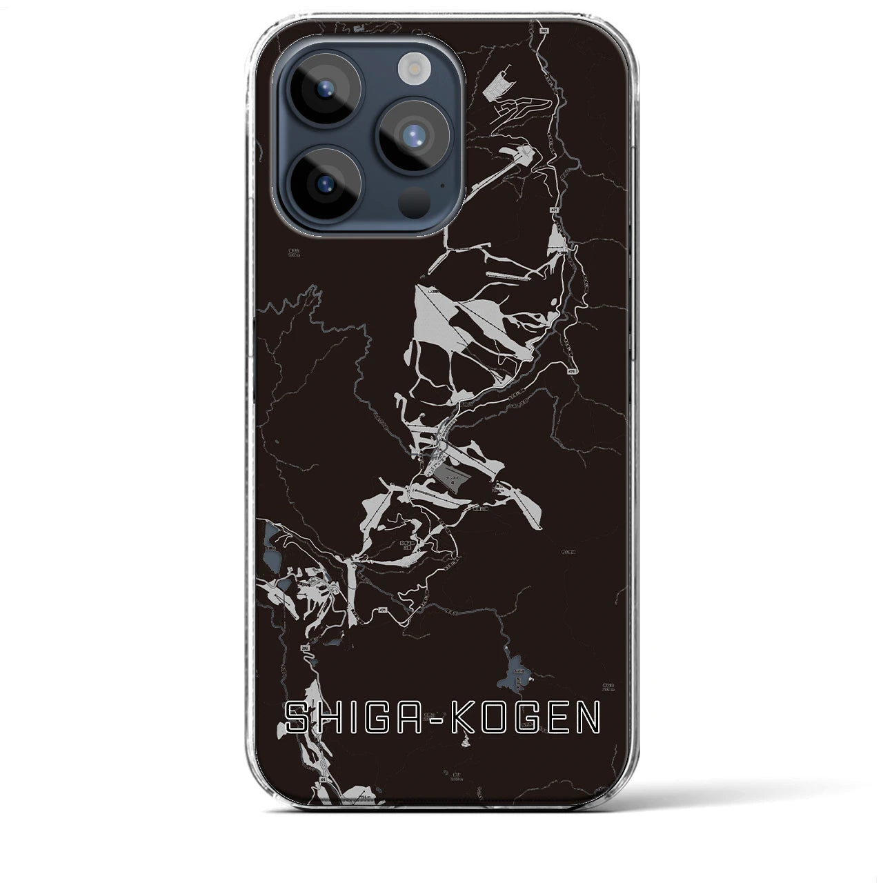 【志賀高原(長野県)】地図柄iPhoneケース(クリアタイプ)