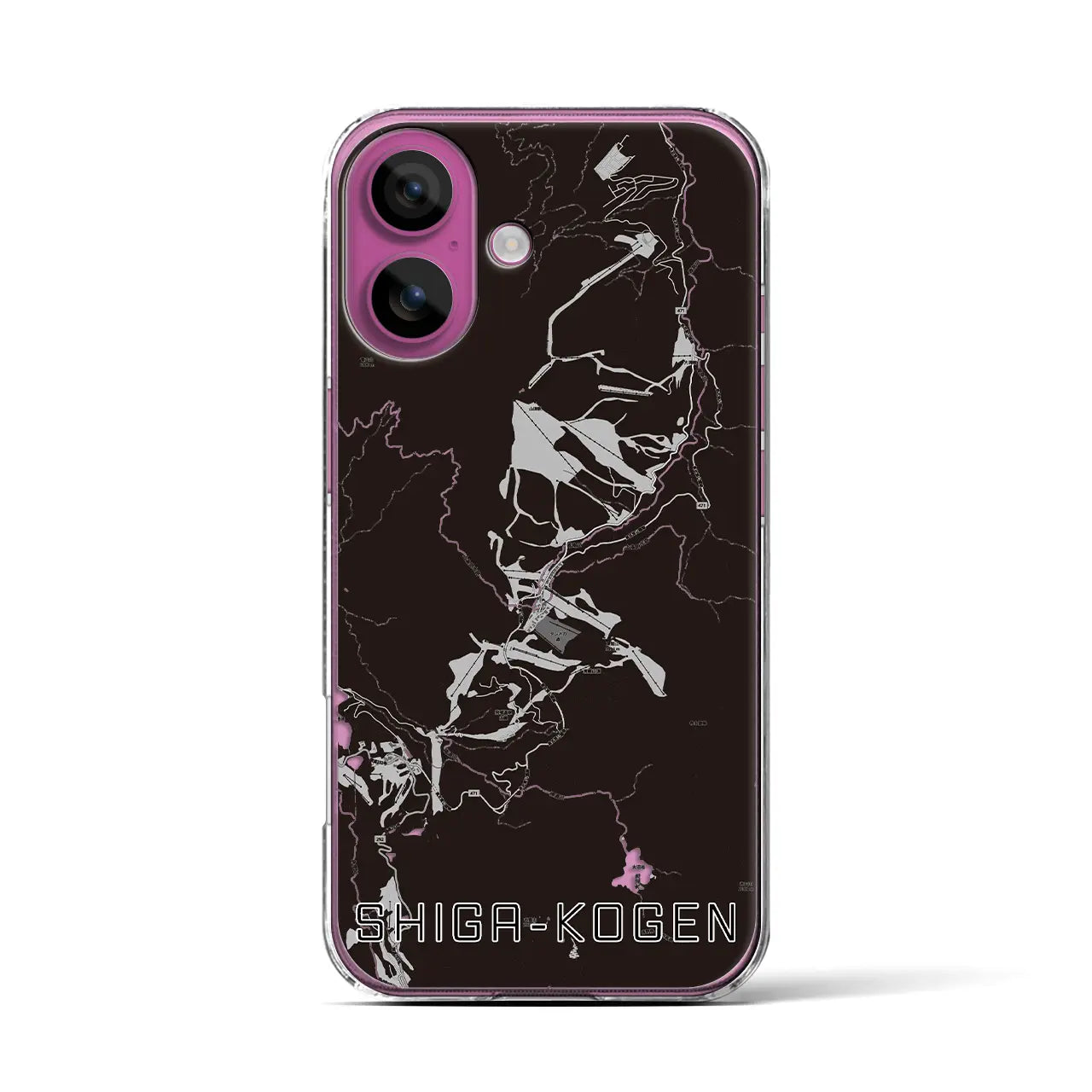 【志賀高原(長野県)】地図柄iPhoneケース(クリアタイプ)