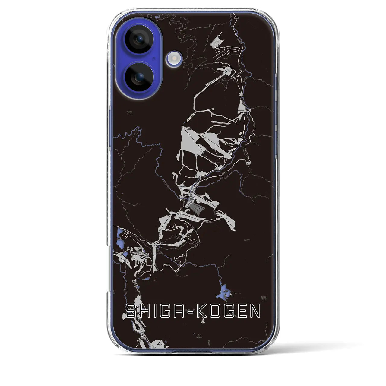 【志賀高原(長野県)】地図柄iPhoneケース(クリアタイプ)