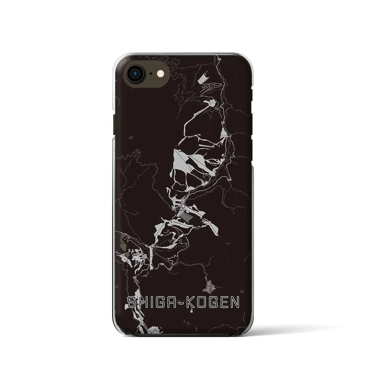 【志賀高原(長野県)】地図柄iPhoneケース(クリアタイプ)