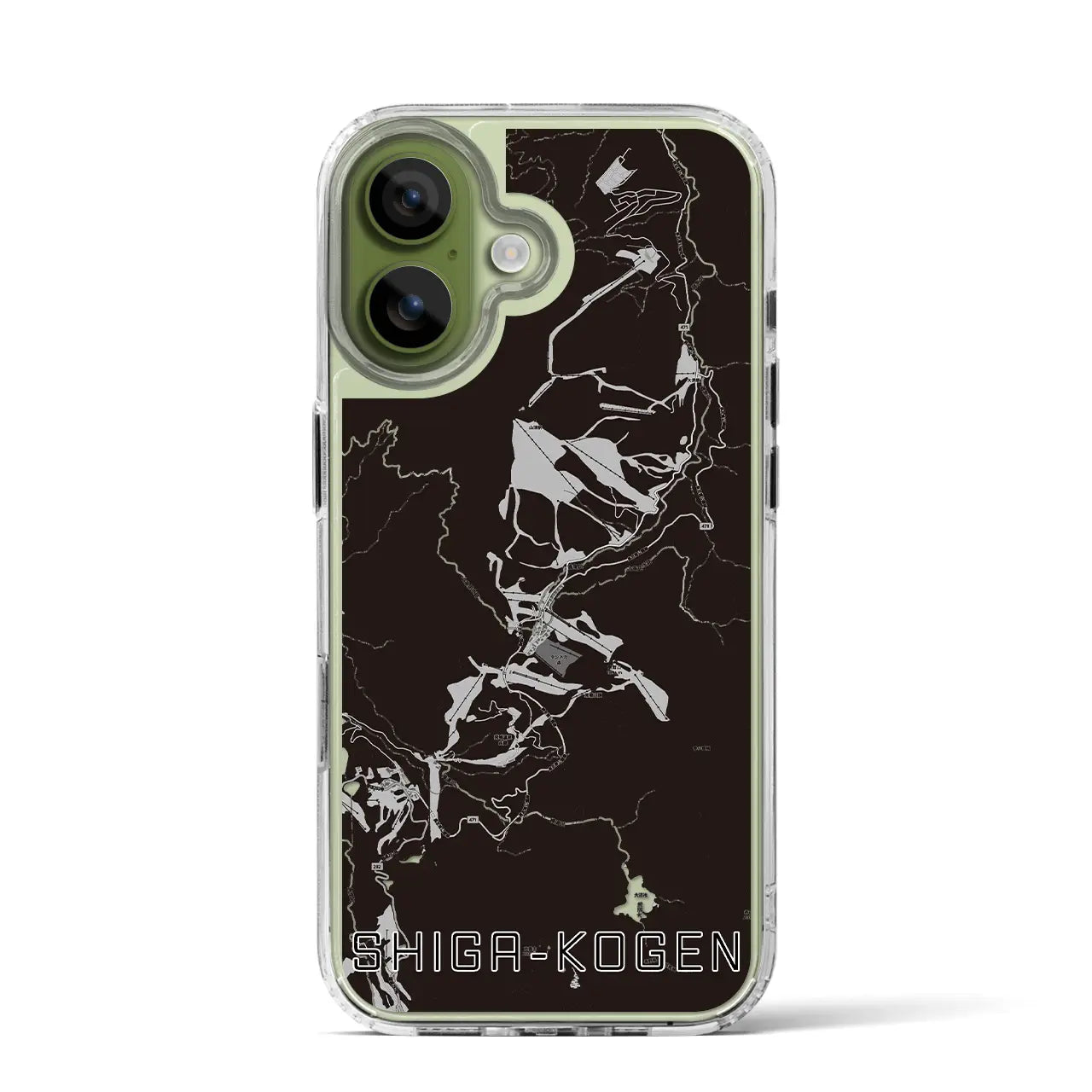 【志賀高原(長野県)】地図柄iPhoneケース(MagSafeタイプ)