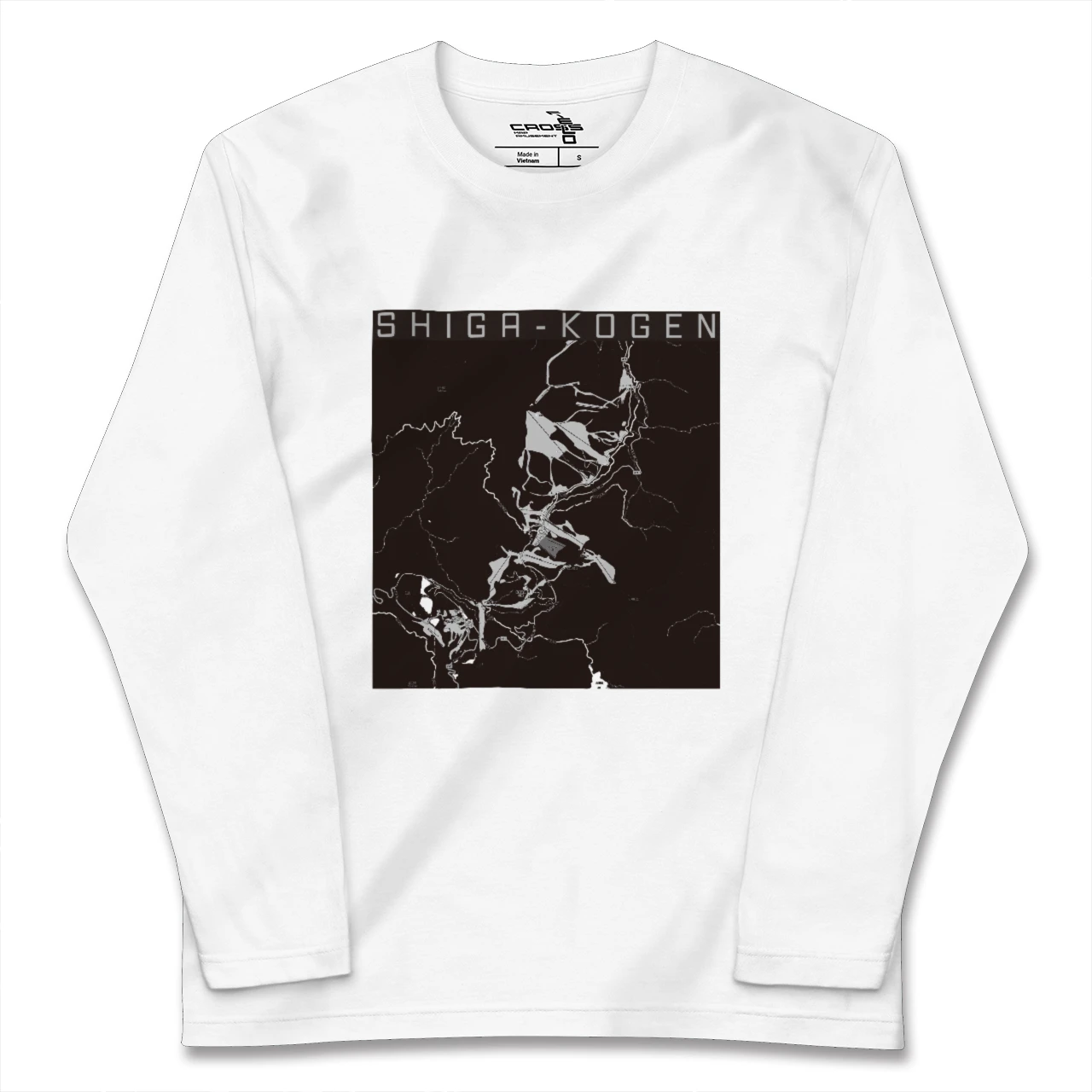 【志賀高原(長野県)】地図柄ロングスリーブTシャツ