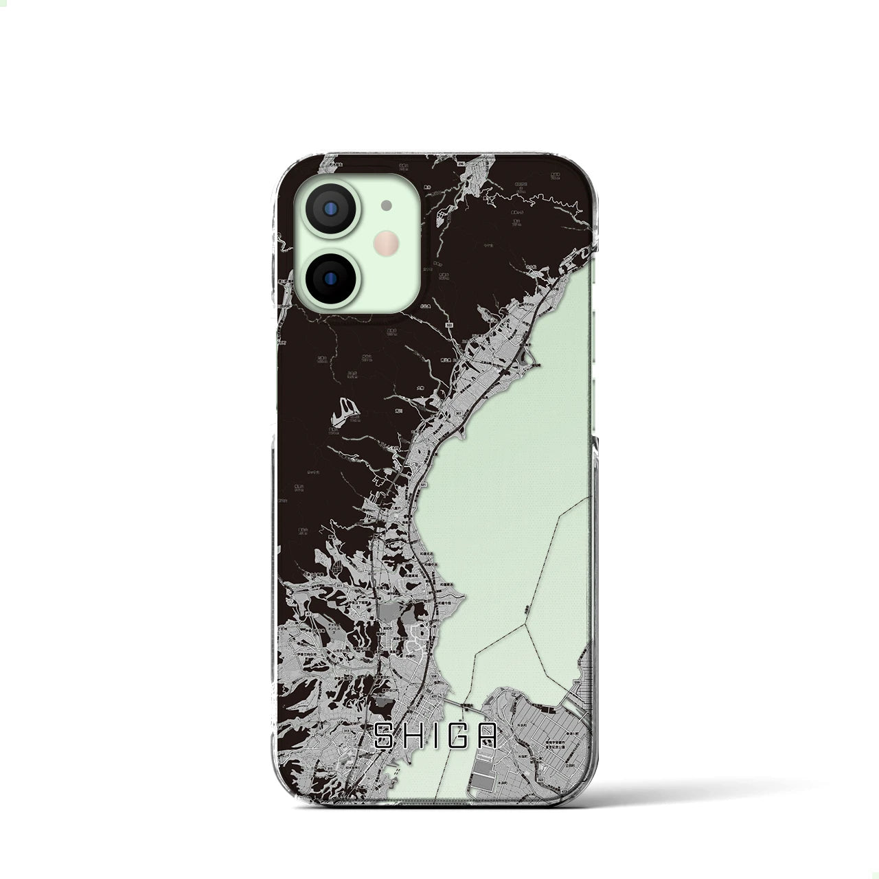 【志賀(滋賀県)】地図柄iPhoneケース(クリアタイプ)