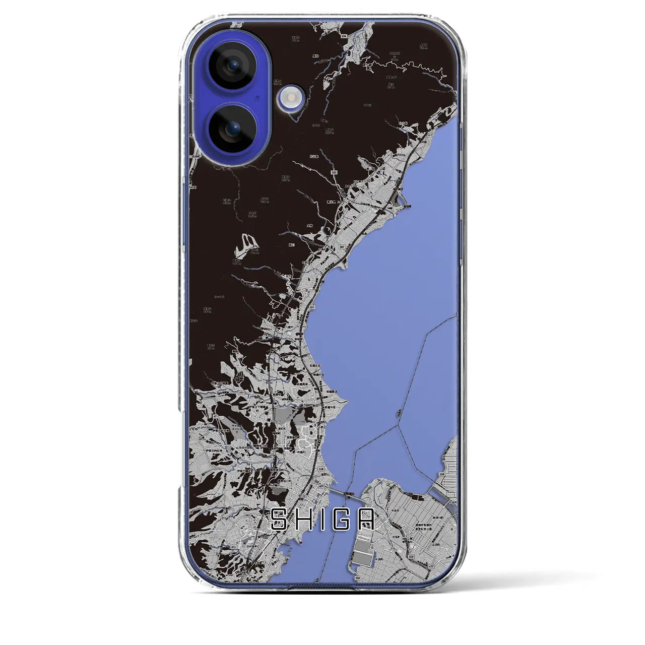 【志賀(滋賀県)】地図柄iPhoneケース(クリアタイプ)