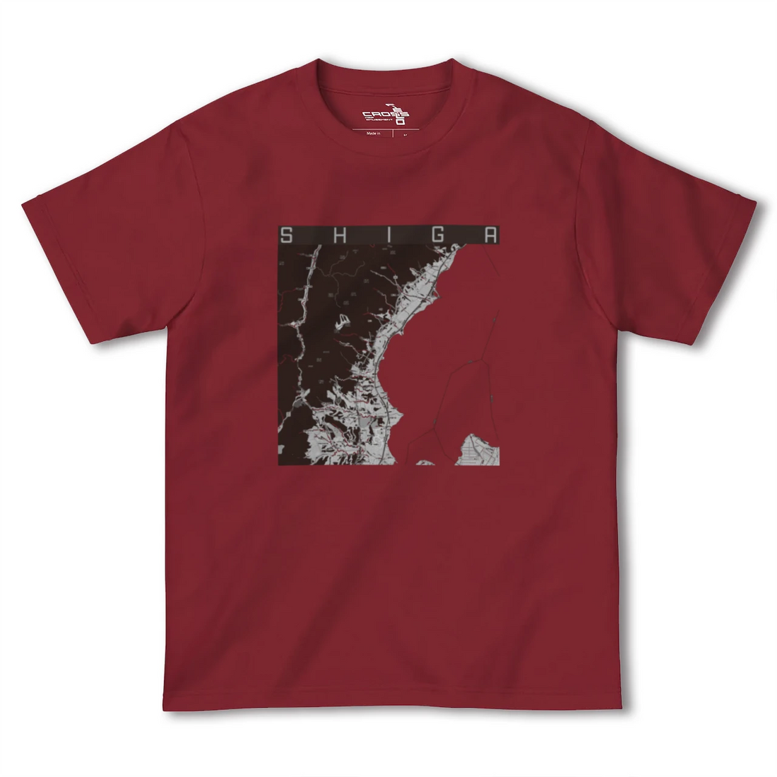 【志賀(滋賀県)】地図柄ヘビーウェイトTシャツ