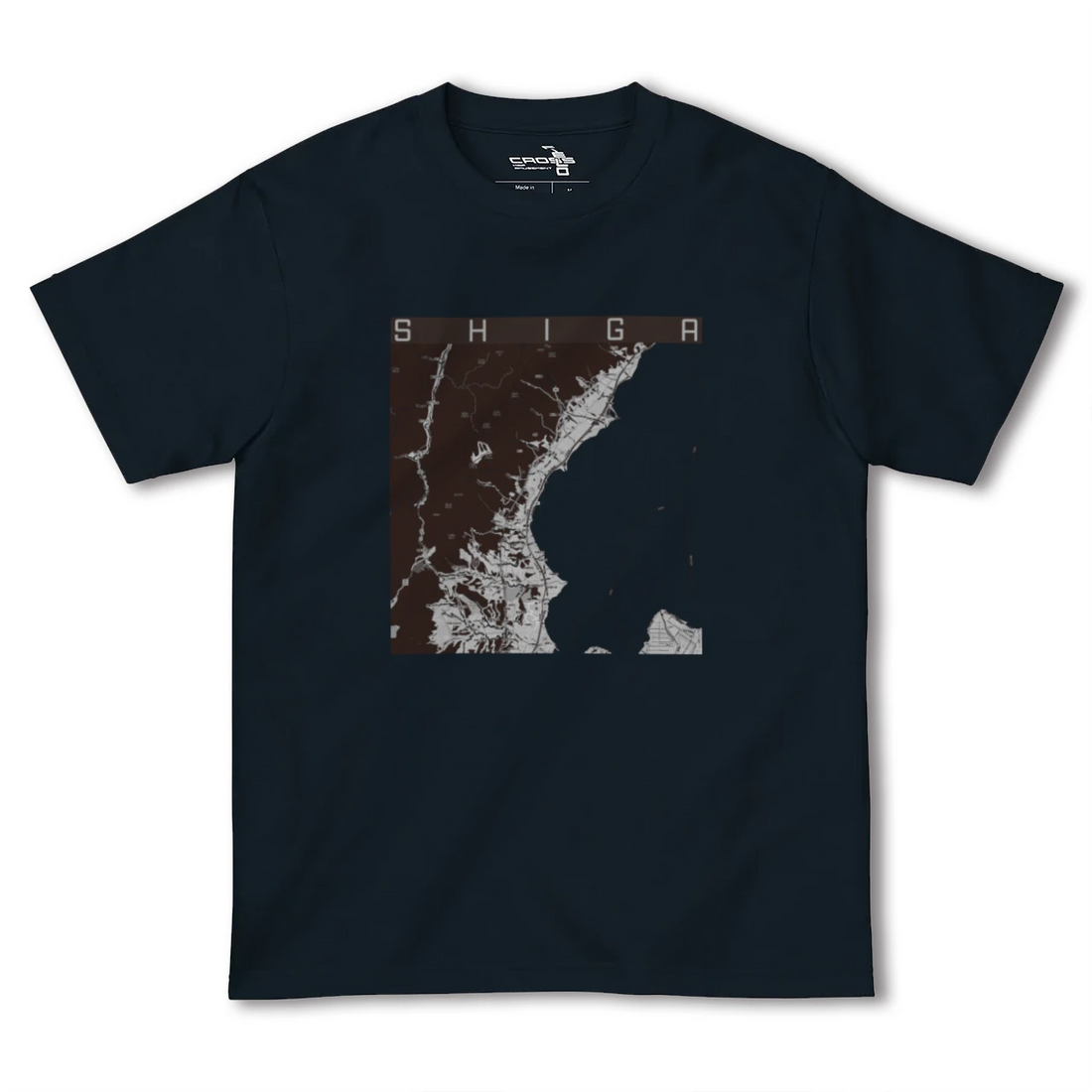 【志賀(滋賀県)】地図柄ヘビーウェイトTシャツ